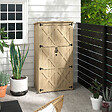 OUTSUNNY - Armoire de jardin abri de jardin 2 portes croisillons 2 étagères toit bitumé bois sapin pré-huilé - vignette