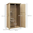 OUTSUNNY - Armoire de jardin abri de jardin 2 portes croisillons 2 étagères toit bitumé bois sapin pré-huilé - vignette