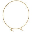 OUTSUNNY - Arche décorative - arche de mariage - arche de ballon - dim. 222L x 60l x 224H cm - acier doré - vignette