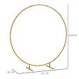 OUTSUNNY - Arche décorative - arche de mariage - arche de ballon - dim. 222L x 60l x 224H cm - acier doré - vignette
