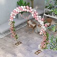 OUTSUNNY - Arche décorative - arche de mariage - arche de ballon - dim. 280L x 60l x 258H cm - acier doré - vignette