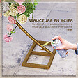 OUTSUNNY - Arche décorative - arche de mariage - arche de ballon - dim. 280L x 60l x 258H cm - acier doré - vignette