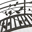 OUTSUNNY - Pont de jardin - pont de bassin avec balustrade motif de vigne acier noir - vignette
