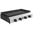 OUTSUNNY - Plancha gaz portable antiadhésive 4 brûleurs 9,6 kW surface cuisson 73L x 34l cm acier inox émaillé - vignette