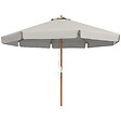 OUTSUNNY - Parasol droit rond grande taille de jardin Ø 3,25 x 2,5H m bois de bambou polyester gris - vignette