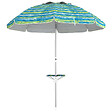 OUTSUNNY - Parasol inclinable réglable de plage protection UV50+ Ø190 cm sac et porte-gobelets inclus - vignette