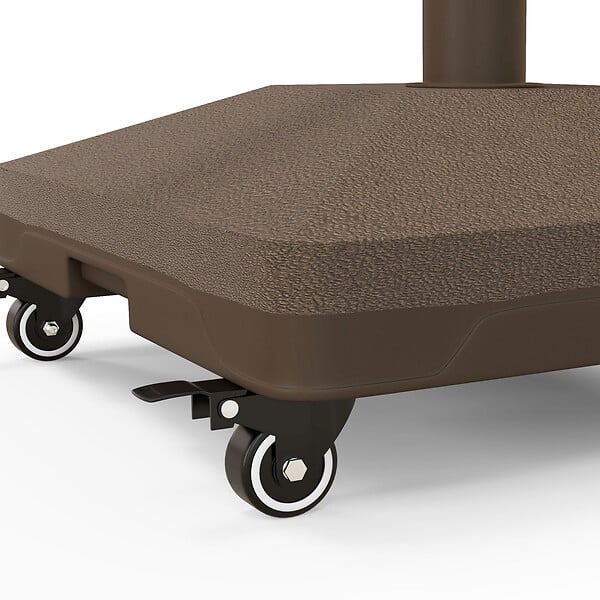 OUTSUNNY - Pied de parasol base de lestage parasol carré HDPE surface granuleuse marron - large