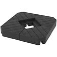 OUTSUNNY - Lot de 4 dalles de lestage parasol déporté piètement croix - à lester eau ou sable - HDPE noir - vignette