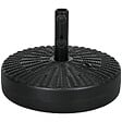 OUTSUNNY - Pied de parasol rond base de lestage Ø 51 x 36 cm HDPE aspect résine noir - vignette