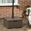 OUTSUNNY - Pied de parasol table d'appoint jardinière 3 en 1 marron - vignette