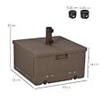 OUTSUNNY - Pied de parasol table d'appoint jardinière 3 en 1 marron - vignette
