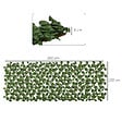 OUTSUNNY - Lot de 2 haies artificielles feuilles de radis - treillis extensibles - brise-vue canisse végétale feuillage réaliste 2L x 1H m PE marron vert - vignette