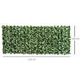 OUTSUNNY - Haie artificielle brise-vue décoration rouleau 2,4L x 1H m feuillage réaliste anti-UV vert - vignette
