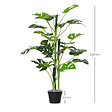OUTSUNNY - Arbre artificiel plante artificielle Monstera H. 100 cm tronc branches lichen feuilles de tortue grand réalisme pot inclus - vignette