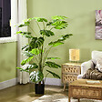 HOMCOM - Arbre artificiel plante artificielle Monstera H. 180 cm tronc branches lichen feuilles de tortue grand réalisme pot inclus - vignette