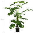 HOMCOM - Arbre artificiel plante artificielle Monstera H. 180 cm tronc branches lichen feuilles de tortue grand réalisme pot inclus - vignette
