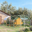 PAWHUT - Enclos poulailler chenil 15,96 m² - parc grillagé dim. 5,7L x 2,8l x 1,97H m - espace couvert - acier galvanisé - vignette