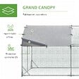PAWHUT - Enclos poulailler chenil 10,64 m² - parc grillagé dim. 3,8L x 2,8l x 1,97H m - espace couvert - acier galvanisé - vignette