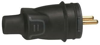 LEGRAND - Fiche mâle 2P+T 16A caoutchouc Noir IP44 - large