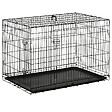 PAWHUT - Cage caisse de transport pliante pour chien en métal noir 106 x 71 x 76 cm - vignette