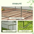 PAWHUT - Cage parc enclos poulailler dim. 2,96L x 1l x 0,8H m - espace couvert - ouverture toit verrouillable - acier gris vert - vignette