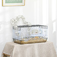 PAWHUT - Cage rongeur hamster - tunnel, poignée, accessoires - plastique acier gris blanc - vignette