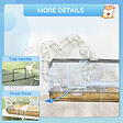 PAWHUT - Cage rongeur hamster - tunnel, poignée, accessoires - plastique acier gris blanc - vignette