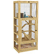 PAWHUT - Cage pour rongeurs petits animaux en bois 5 niveaux - échelle, niche, balançoire, plateau amovible, abreuvoir - vignette