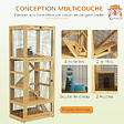 PAWHUT - Cage pour rongeurs petits animaux en bois 5 niveaux - échelle, niche, balançoire, plateau amovible, abreuvoir - vignette