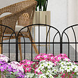 OUTSUNNY - Lot de 8 clôtures de jardin décoratives avec ornements métal noir - vignette