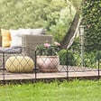 OUTSUNNY - Lot de 5 clôtures de jardin décoratives avec ornements métal noir - vignette