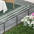 OUTSUNNY - Lot de 5 clôtures de jardin décoratives avec ornements métal noir - vignette