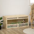 PAWHUT - Terrarium - vivarium reptiles - 2 portes coulissantes verre trempé - parois frontales maillées - métal OSB - vignette