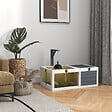 PAWHUT - Maison enclos cage pour petit animal tortue avec 2 espaces bois gris - vignette