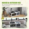 PAWHUT - Maison enclos cage pour petit animal tortue avec 2 espaces bois gris - vignette