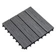 OUTSUNNY - Caillebotis - dalles terrasse - lot de 11 - clipsables, installation très simple - lamelles composite aspect bois gris - vignette
