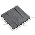 OUTSUNNY - Caillebotis - dalles terrasse - lot de 11 - clipsables, installation très simple - lamelles composite aspect bois gris - vignette