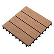 OUTSUNNY - Caillebotis - dalles terrasse - lot de 11 - clipsables, installation très simple - lamelles composite aspect bois de teck - vignette