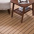 OUTSUNNY - Caillebotis - dalles terrasse - lot de 11 - clipsables, installation très simple - lamelles composite aspect bois de teck - vignette