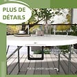 OUTSUNNY - Table pliante table de camping pliable table de jardin Ø 122 x 73H cm poignée acier époxy HDPE blanc - vignette