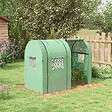 OUTSUNNY - Serre de jardin 1,8 m² - 2 portes zippées 4 fenêtres - acier PE vert - vignette
