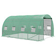 OUTSUNNY - Serre de jardin tunnel 12 m² système d'arrosage intégré acier renforcé PE haute densité vert - vignette