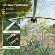 OUTSUNNY - Serre de jardin tunnel 12 m² système d'arrosage intégré acier renforcé PE haute densité vert - vignette