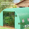 OUTSUNNY - Serre de jardin tunnel 12 m² système d'arrosage intégré acier renforcé PE haute densité vert - vignette