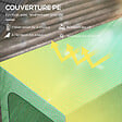 OUTSUNNY - Serre de jardin adossée serre adossée dim. 2L x 0,8l x 2H m 2 portes zippées fenêtre acier PE haute densité vert - vignette