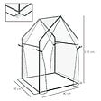 OUTSUNNY - Serre de jardin balcon terrasse serre pour tomates 0,9L x 0,9l x 1,45H m double porte acier PVC transparent vert - vignette