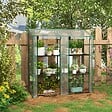 OUTSUNNY - Mini serre de jardin 3 niveaux 2 portes 6 étagères - vignette