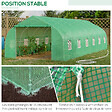 OUTSUNNY - Serre tunnel grande taille 24 m² châssis tubulaire acier galvanisé renforcé 2,4 cm 12 fenêtres 1 porte vert - vignette