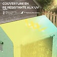 OUTSUNNY - Serre de jardin 2,8 m² porte zippée 2 fenêtres acier PE vert - vignette