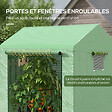 OUTSUNNY - Serre de jardin 2,8 m² porte zippée 2 fenêtres acier PE vert - vignette